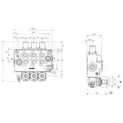 DISTRIBUTORE WALVOIL MODELLO SD5 A 3 LEVE DOPPIO EFFETTO 40 LITRI