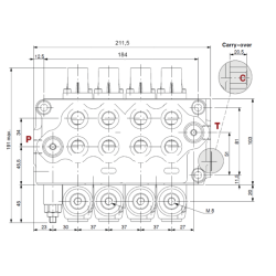 DISTRIBUTORE WALVOIL MODELLO SD5 A 4 LEVE DOPPIO EFFETTO 40 LITRI