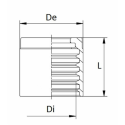 BOCCOLA A PRESSARE UNIFICATE DA 5/8" TUBO SAE100 R1AT/R2AT – EN853 1SN/2SN – EN857 2SC (COMPACT)