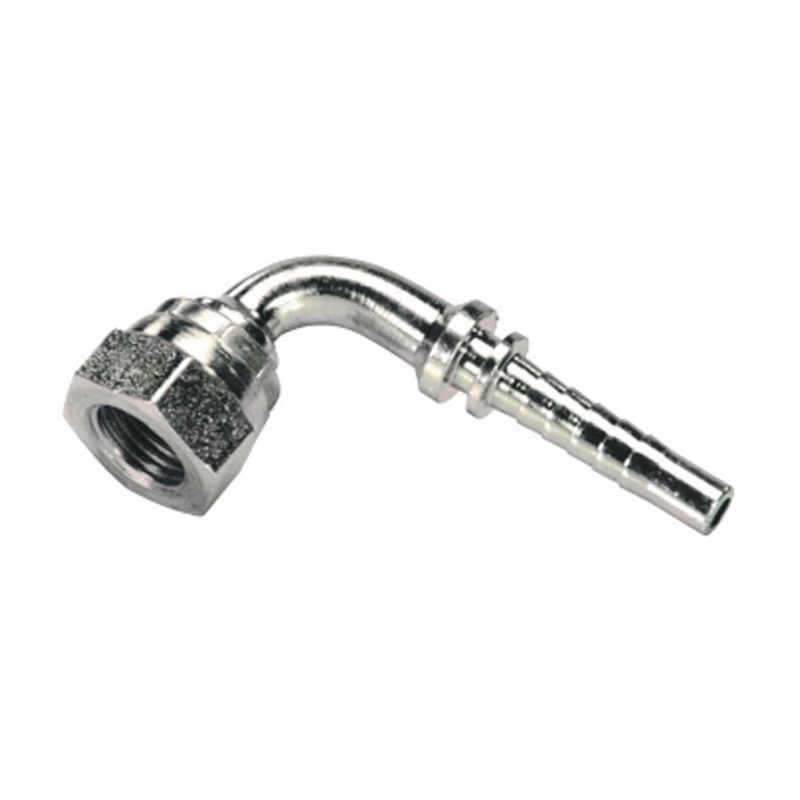 RACCORDO FEMMINA 90° RECUPERABILE FILETTO 1/4” TUBO 1/4”