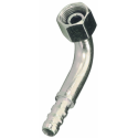 RACCORDO FEMMINA 90° BASSA PRESSIONE FILETTO 1/2” TUBO 1/2”
