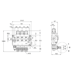 DISTRIBUTORE WALVOIL MODELLO SD11 A 3 LEVE DOPPIO EFFETTO 70 LITRI