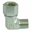 ADATTATORE A “L” MASCHIO BSPT / FEMMINA BSP GIREVOLE DA 3/8"