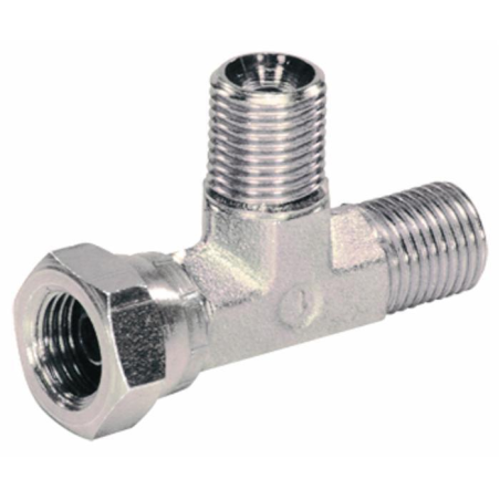 ADATTATORE A “T” MASCHIO/MASCHIO/FEMMINA DA 1/2"