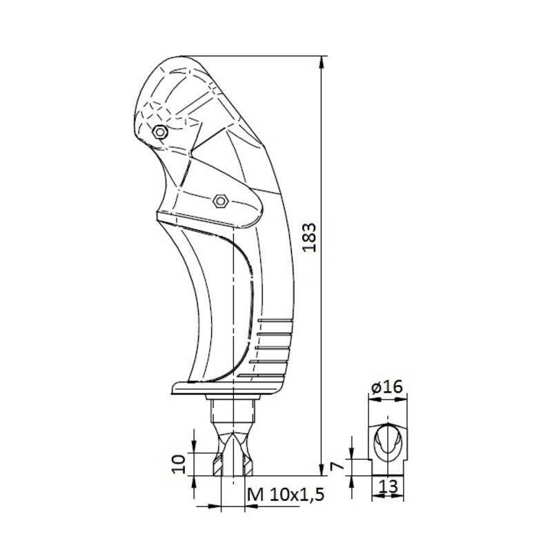 IMPUGNATURA ERGONOMICA A 2 PULSANTI