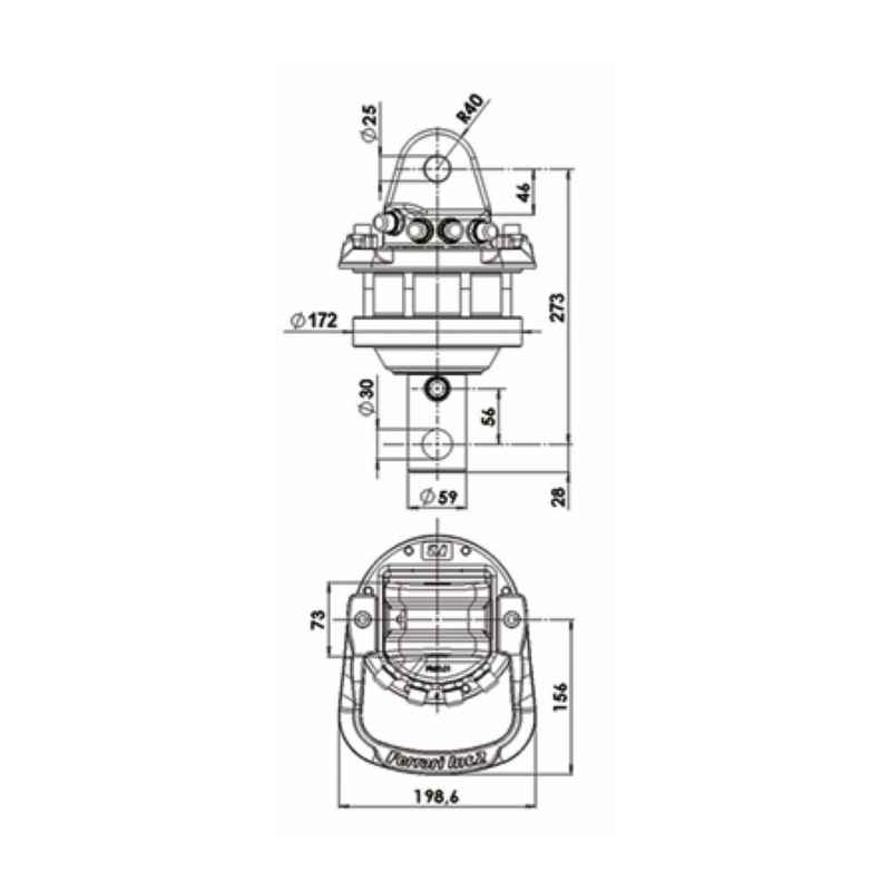ROTATORE DA 3,5 TONNELLATE A 360° CON ALBERO