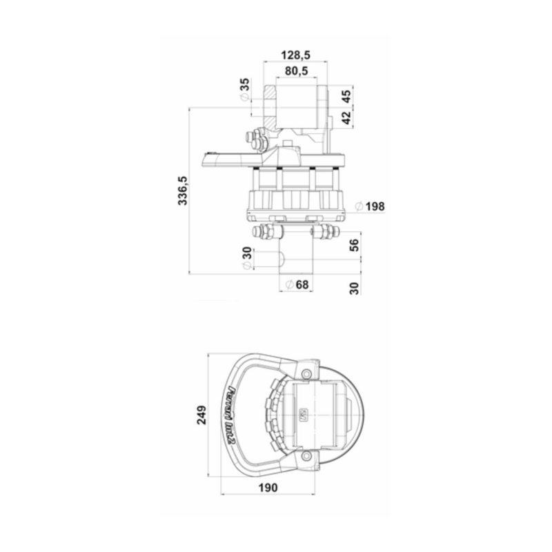 ROTATORE DA 7 TONNELLATE A 360° CON ALBERO