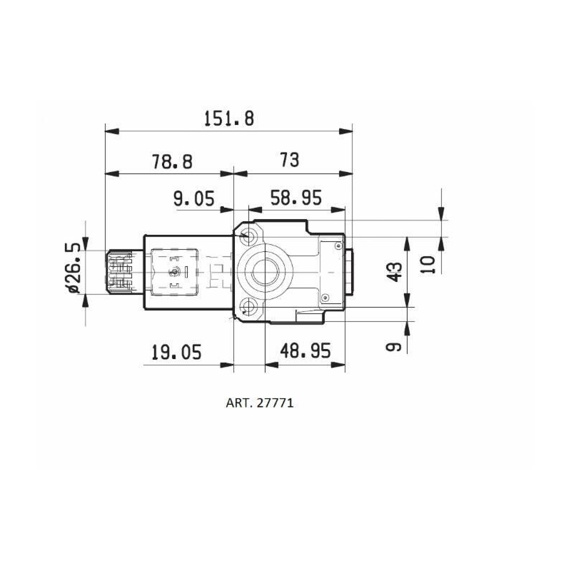 DEVIATORE ELETTRICO A 3 VIE DA 3/8" 12VDC