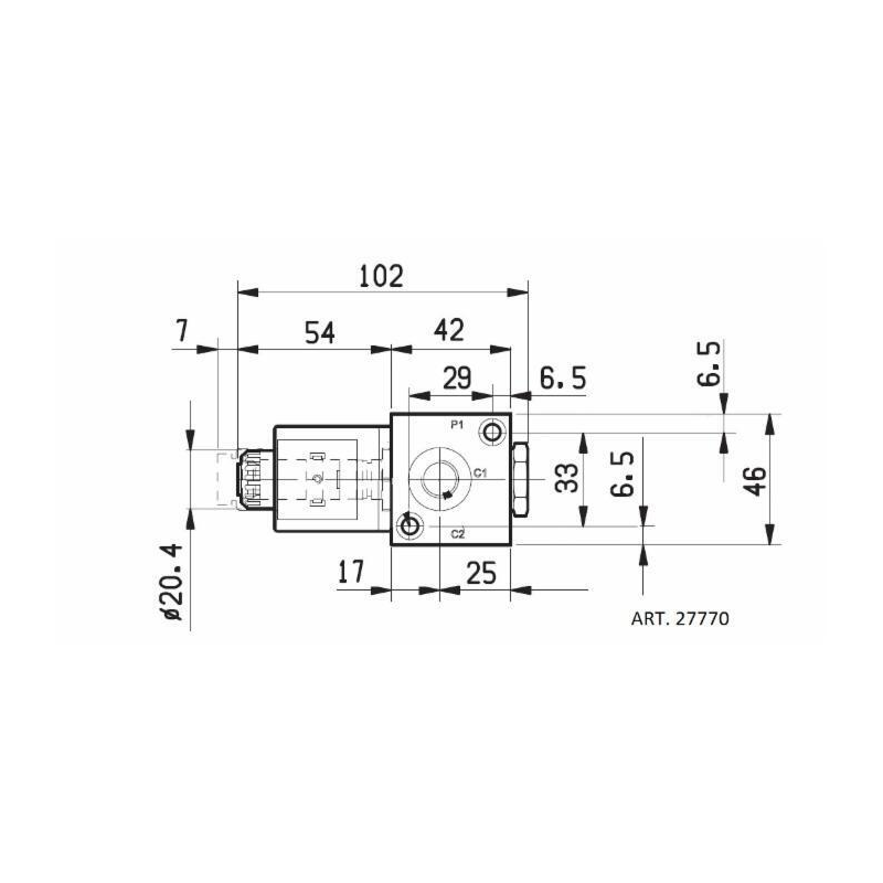 DEVIATORE ELETTRICO A 3 VIE DA 3/4" 12VDC