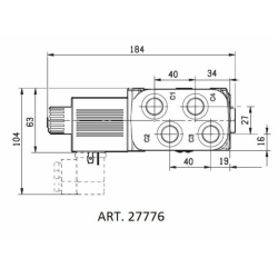 DEVIATORE ELETTRICO A 6 VIE DA 3/8" 12VDC