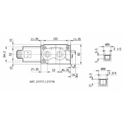 DEVIATORE ELETTRICO A 6 VIE DA 1/2" 12VDC