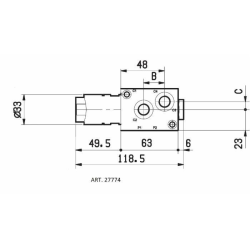 DEVIATORE ELETTRICO A 6 VIE DA 3/4" 12VDC