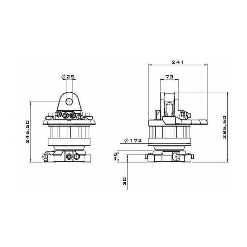 ROTATORE DA 5 TONNELLATE A 360° CON FLANGIA