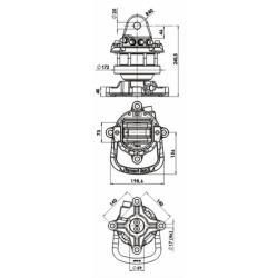 ROTATORE DA 5 TONNELLATE A 360° CON FLANGIA