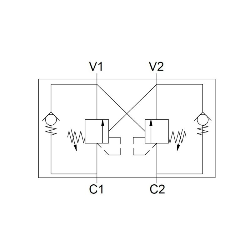VALVOLA DI BLOCCO E CONTROLLO DISCESA (OVERCENTER) DOPPIO EFFETTO 3/8"