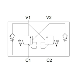 VALVOLA DI BLOCCO E CONTROLLO DISCESA (OVERCENTER) DOPPIO EFFETTO 1/2"