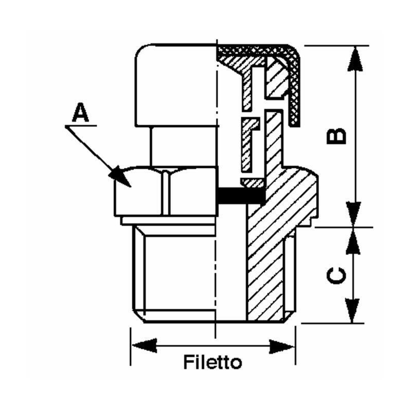 TAPPO SFIATO CON PROTEZIONE DA 1/4"