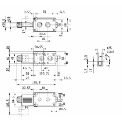 DEVIATORE ELETTRICO MODULARE A 6 VIE DA 1/2" 24VDC