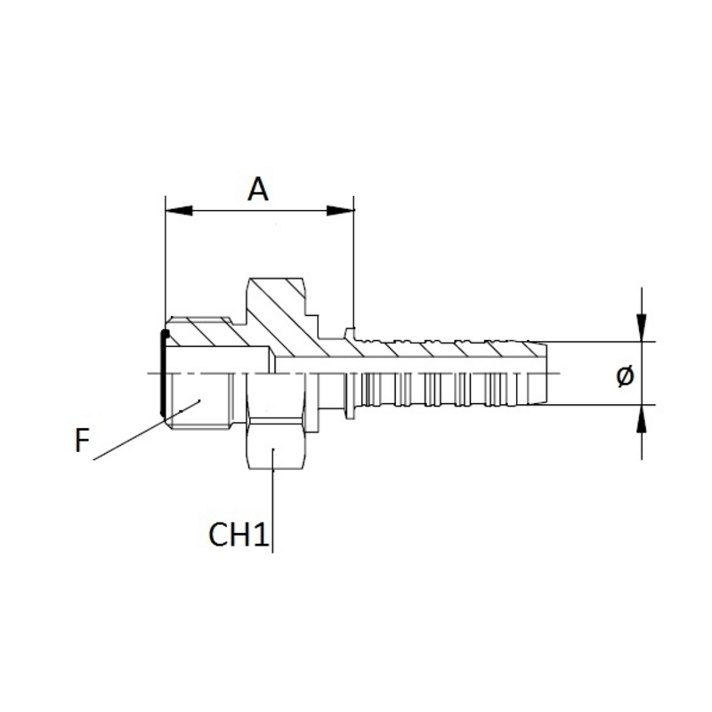 RACC.M ORFS 11/16 X T.1/4