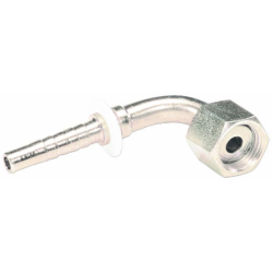RACCORDO FEMMINA 90° A PRESSARE ORFS FILETTO 9/16”- 18  TUBO 1/4”