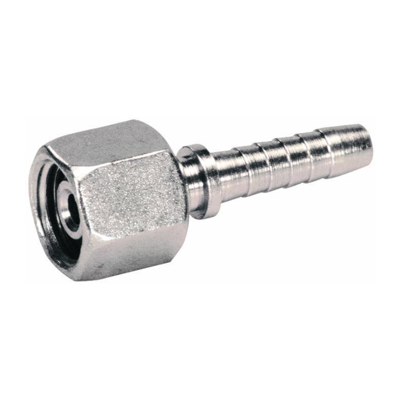 RACCORDO FEMMINA DIRITTA A PRESSARE DIN 24° FILETTO 26X1,5 (18L) TUBO 5/8”