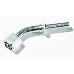 RACCORDO FEMMINA 45° A PRESSARE DIN 24° FILETTO 18X1,5 (12L) TUBO 3/8”