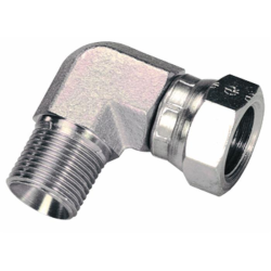 ADATTATORE A “L” MASCHIO BSPT / FEMMINA BSP GIREVOLE DA 3/4"