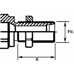 INNESTO RAPIDO A VALVOLA MASCHIO 1/2" FILETTO PASSAPARETE DIN2353 M22 (15L) FASTER