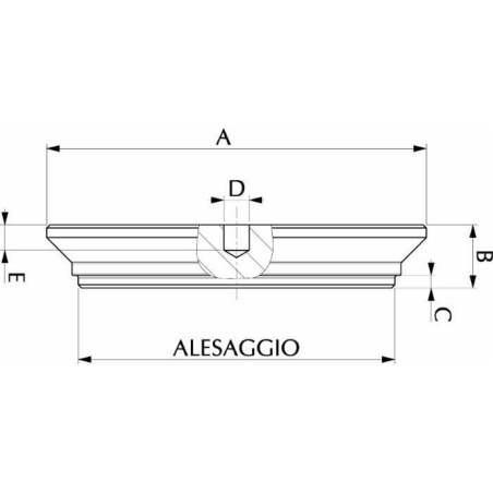 Fondello con foro spina  AL.45