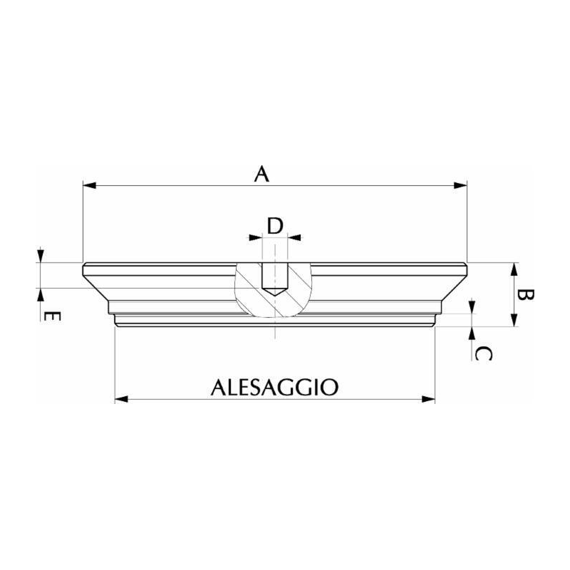 Fondello con foro spina  AL.50