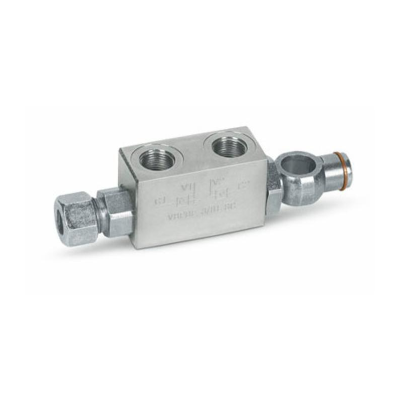 VALVOLA DI BLOCCO DOPPIO EFFETTO DA 3/8" CON OCCHIO ORIENTABILE