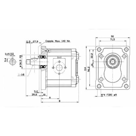 MOTORE AD INGRANAGGI GRUPPO 2 DA 20cc REVERSIBILE “MADE IN ITALY”