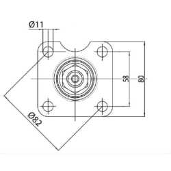 COLONNETTA PER IDROGUIDA LUNGHEZZA 714mm
