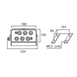 PIASTRA MULTICONNESSIONE PARTE MOBILE DA  3/8" FILETTO 1/2” 6 LINEE FASTER