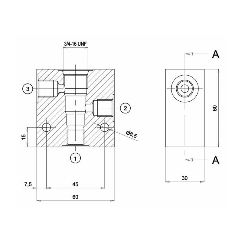 CORPO IN ALLUMINIO PER VALVOLE ELETTRICHE A 3 VIE