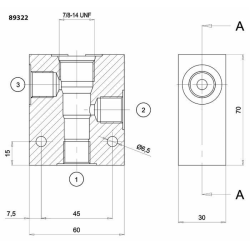 CORPO IN ALLUMINIO PER VALVOLE ELETTRICHE A 3 VIE