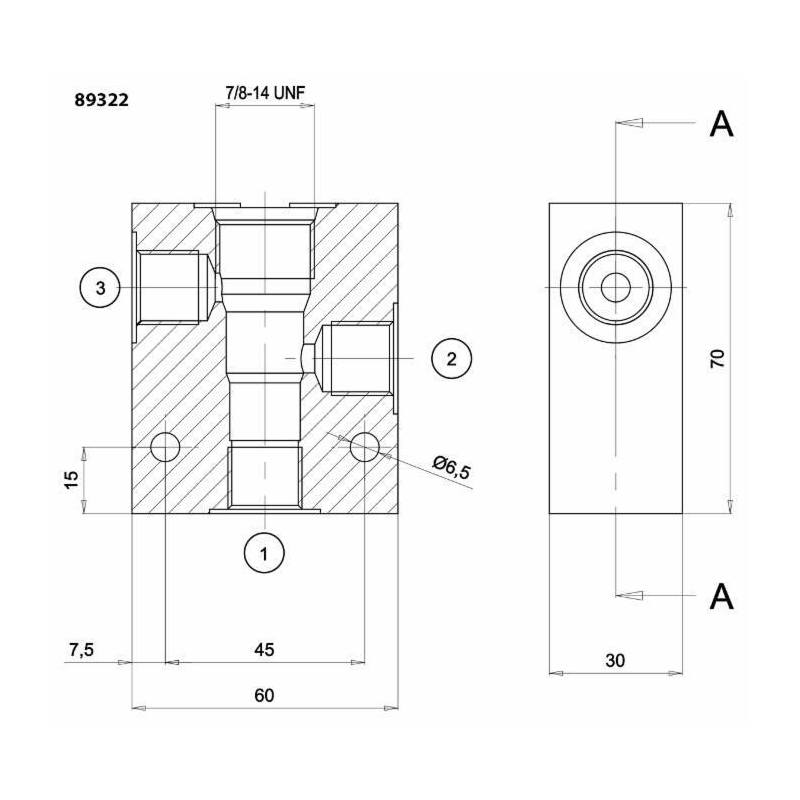 CORPO IN ALLUMINIO PER VALVOLE ELETTRICHE A 3 VIE