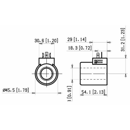 BOBINA 12VDC PER ELETTRODISTRIBUTORE PROPORZIONALE