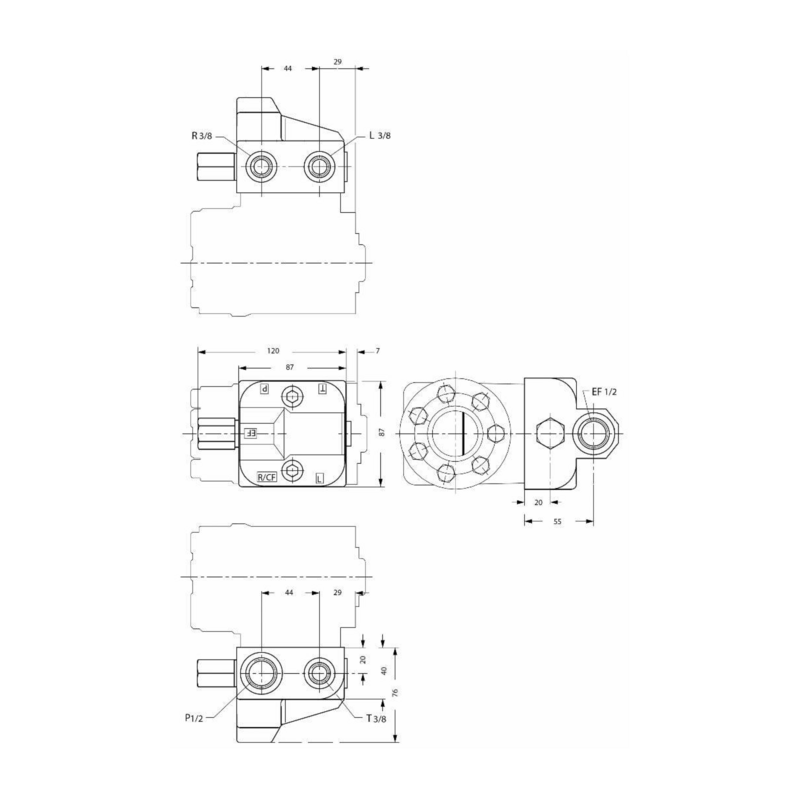VALVOLA PRIORITARIA MODULARE OLSA40 DANFOSS