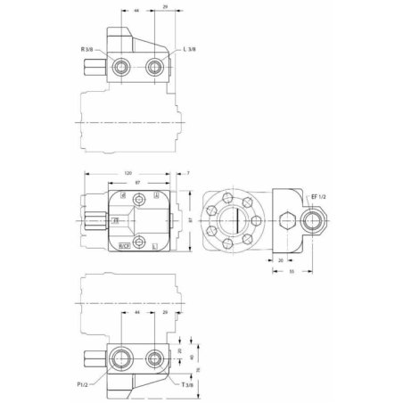 VALVOLA PRIORITARIA MODULARE OLSA40 DANFOSS
