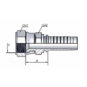 Raccordo femmina diritto JIS 60° (Komatsu) M14x1,5 tubo 3/8"