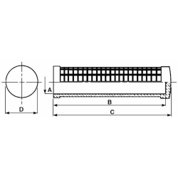 MANOPOLA Ø 27 PVC L.123 CONF 2
