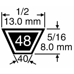 CINGHIA UNIVERSALE 1/2"X78"