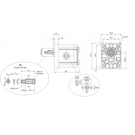 Motore ad ingranaggi Gruppo 2 da 11 cc reversibile