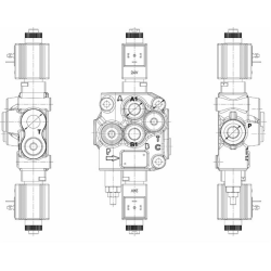 Distributore elettrico Basic da 3/8" a 1 sezione