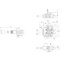 DISTRIBUTORE MODELLO "BASIC" A 2 LEVE DOPPIO EFFETTO 40 LITRI CON LEVA CLOCHE E CAVI L.1500mm