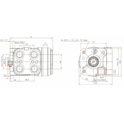 Idroguida DANFOSS VSPP 100cc tipo "LS" a centro aperto con valvola prioritaria incorporata