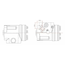 Idroguida DANFOSS VSPP 200cc tipo "LS" a centro aperto con valvola prioritaria incorporata