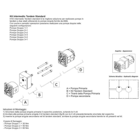 KIT INTERMEDIO GR.1+1 TANDEM STANDARD