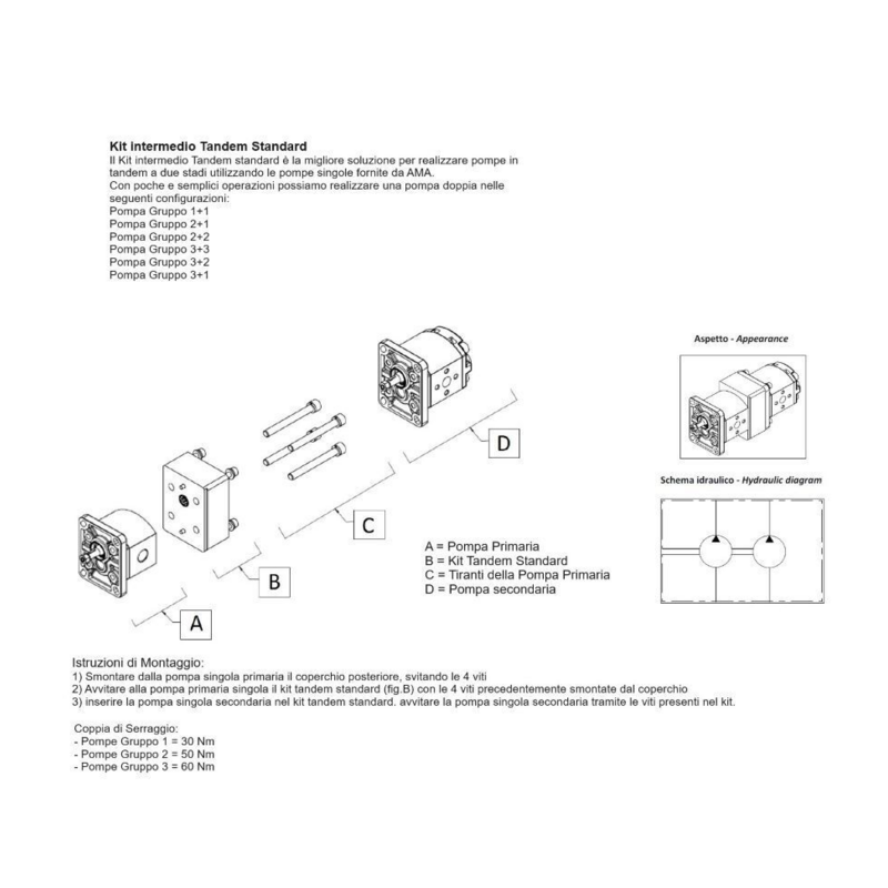 KIT INTERMEDIO GR.3+3 TANDEM STANDARD